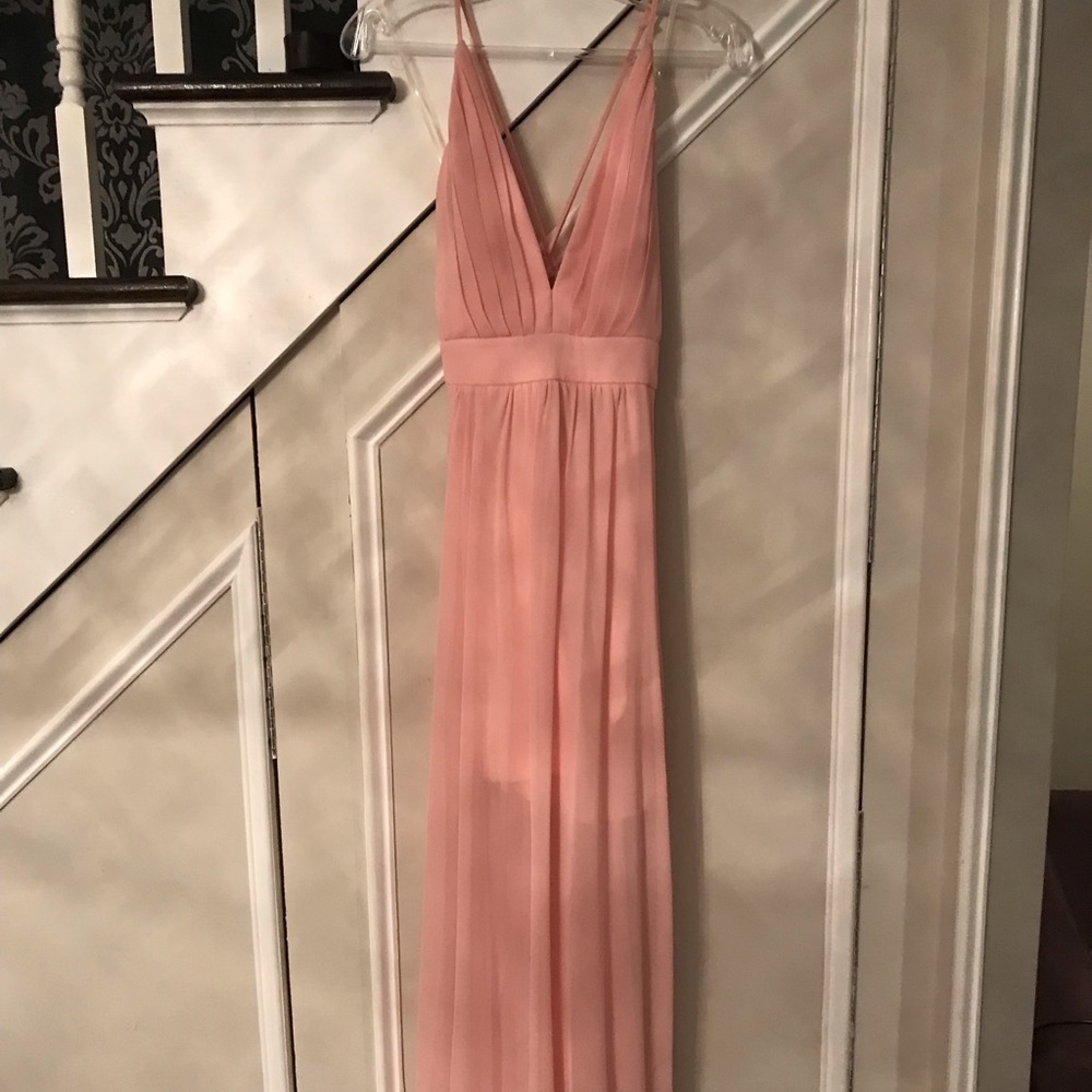 Sheer pink maxi dress, with short piece underneath